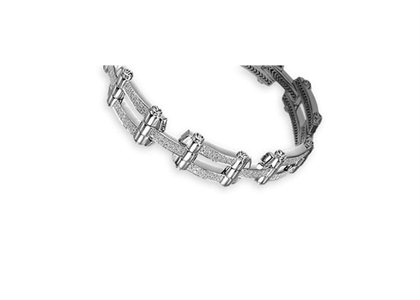 White Gold Plated Mens Bracelet